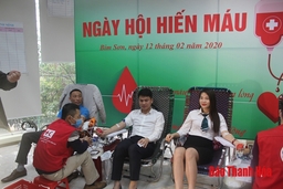 Ngày hội hiến máu tình nguyện tại thị xã Bỉm Sơn
