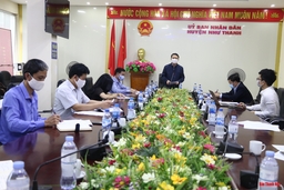 Kiểm tra công tác phòng chống dịch COVID-19 tại huyện Như Thanh