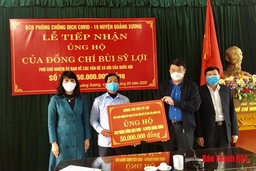 Phó Chủ nhiệm Ủy ban Về các vấn đề của Quốc hội Bùi Sỹ Lợi  ủng hộ huyện Quảng Xương phòng, chống dịch COVID-19