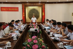 Ban Thường vụ Tỉnh ủy Thanh Hóa duyệt các nội dung Đại hội đại biểu Đảng bộ huyện Thạch Thành
