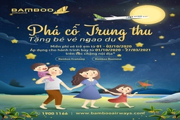 Bamboo Airways tặng vé bay miễn phí cho trẻ em dịp Trung thu