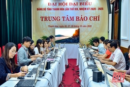 Hơn 60 cơ quan báo chí tác nghiệp tại Đại hội đại biểu Đảng bộ tỉnh Thanh Hóa lần thứ XIX