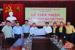 Tỉnh Thanh Hóa ủng hộ đồng bào tỉnh Nghệ An khắc phục hậu quả lũ lụt