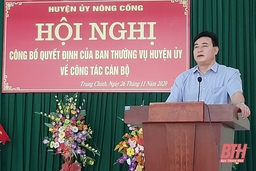 Nông Cống thực hiện điều động, luân chuyển cán bộ lãnh đạo, quản lý