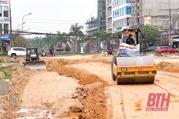 Đẩy nhanh tiến độ thi công Dự án Đại lộ Đông - Tây TP Thanh Hóa