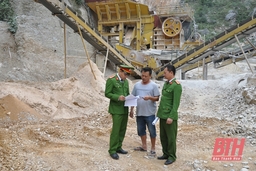 Tạm dừng khai thác khoáng sản tại mỏ đá vôi tại xã Ngọc Trạo