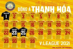 CLB Đông Á Thanh Hóa chốt danh sách, số áo cầu thủ đăng ký thi đấu tại giải LS V.League 2021