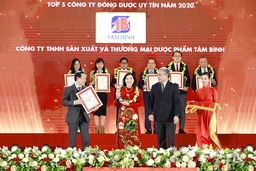 Dược Phẩm Tâm Bình nhận giải Top 5 Công ty Đông Dược uy tín năm 2020