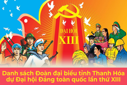 [Infographic] - Danh sách Đoàn đại biểu tỉnh Thanh Hóa dự Đại hội Đảng toàn quốc lần thứ XIII