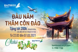 Chào xuân Bamboo Airways tặng ngàn mã giảm giá cho khách bay thẳng Côn Đảo