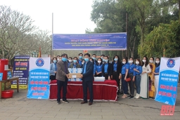Đoàn Khối Cơ quan và Doanh nghiệp tỉnh tuyên truyền phòng, chống COVID-19 tại Khu di tích lịch sử Lam Kinh