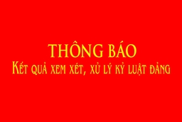 Ủy ban Kiểm tra Tỉnh ủy Thanh Hóa thông báo kết quả xem xét, xử lý kỷ luật đảng đối với đảng viên vi phạm