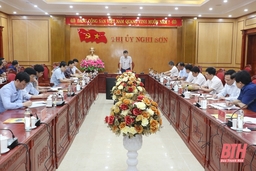 Giám đốc Công an tỉnh Trần Phú Hà kiểm tra công tác chuẩn bị bầu cử tại thị xã Nghi Sơn