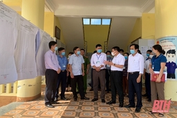 Phó Chủ tịch UBND tỉnh Nguyễn Văn Thi kiểm tra công tác chuẩn bị bầu cử tại huyện Hà Trung