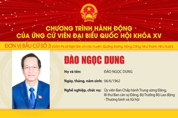 Chương trình hành động của Ứng cử viên Đại biểu Quốc hội khóa XV Đào Ngọc Dung - Đơn vị bầu cử số 3