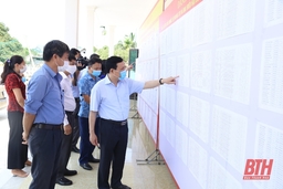 Phó Bí thư Thường trực Tỉnh ủy Lại Thế Nguyên kiểm tra công tác bầu cử tại huyện Như Xuân