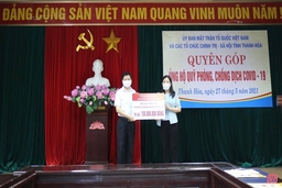 Các chi nhánh Agribank trên địa bàn tỉnh Thanh Hóa ủng hộ 500 triệu đồng phòng, chống dịch COVID-19