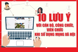 [Infographic] - 10 lưu ý với cán bộ, công chức, viên chức khi sử dụng mạng xã hội