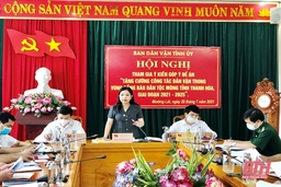 Góp ý vào Đề án “Tăng cường công tác dân vận trong vùng đồng bào  dân tộc Mông tỉnh Thanh Hóa, giai đoạn 2021-2025”