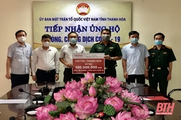 Viettel Thanh Hóa ủng hộ  300 triệu đồng phòng, chống dịch COVID-19