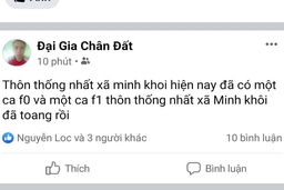 Công an huyện Nông Cống xử lý một đối tượng đăng tải thông tin sai sự thật về dịch bệnh COVID -19
