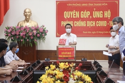 Văn phòng UBND tỉnh Thanh Hoá quyên góp ủng hộ phòng, chống dịch COVID-19