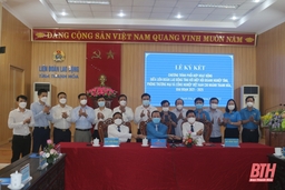 Ký kết chương trình phối hợp hoạt động giữa Liên đoàn Lao động tỉnh với Hiệp hội Doanh nghiệp tỉnh, VCCI Thanh Hóa
