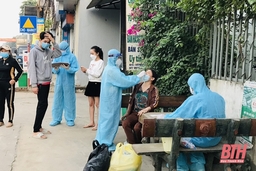 Huyện Triệu Sơn xét nghiệm tầm soát COVID-19, nhanh chóng bóc tách các trường hợp nguy cơ