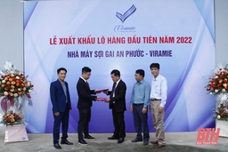 Nhà máy sản xuất sợi gai An Phước xuất khẩu lô hàng đầu tiên năm 2022
