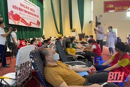 Ngày hội hiến máu huyện Đông Sơn tiếp nhận 547 đơn vị máu