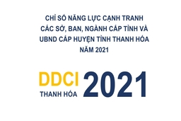 Chi tiết xếp hạng và điểm số DDCI các sở, ban, ngành cấp tỉnh và UBND cấp huyện tỉnh Thanh Hóa năm 2021