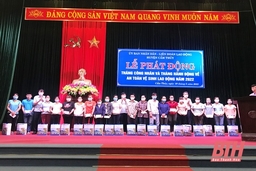 Liên đoàn Lao động huyện Cẩm Thủy phát động “Tháng Công nhân” năm 2022