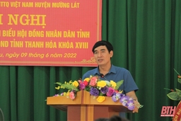 Trưởng ban Nội chính Tỉnh ủy Nguyễn Ngọc Tiến và các đại biểu HĐND tỉnh tiếp xúc cử tri huyện Mường Lát