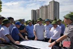Chủ tịch UBND tỉnh Đỗ Minh Tuấn khảo sát một số tuyến đường, dự án trọng điểm trên địa bàn TP Thanh Hóa