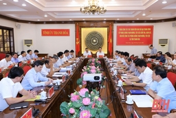 Đoàn công tác của Ban Chỉ đạo Trung ương về PCTN, tiêu cực làm việc với Ban Thường vụ Tỉnh ủy Thanh Hóa