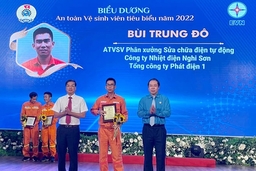 Gương an toàn vệ sinh viên tiêu biểu năm 2022 của Công ty Nhiệt điện Nghi Sơn
