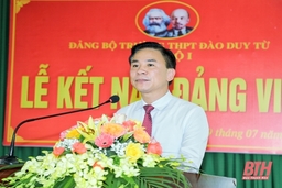 Kết nạp đảng viên là học sinh THPT góp phần trẻ hóa đội ngũ đảng viên, lan tỏa niềm tin yêu của thế hệ trẻ đối với Đảng Cộng sản Việt Nam quang vinh, Bác Hồ vĩ đại
