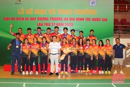 Giải vô địch Xe đạp đường trường và địa hình trẻ Quốc gia 2022 tổ chức tại Thanh Hóa thành công tốt đẹp