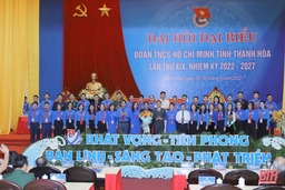 Toàn cảnh phiên trọng thể Đại hội đại biểu Đoàn TNCS Hồ Chí Minh tỉnh Thanh Hóa lần thứ XIX, nhiệm kỳ 2022-2027