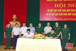 Đảng ủy BĐBP sơ kết 5 năm thực hiện quy chế phối hợp với các huyện, thị, thành uỷ ở 2 tuyến biên giới