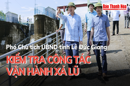 Phó Chủ tịch UBND tỉnh Lê Đức Giang  kiểm tra công tác vận hành xả lũ