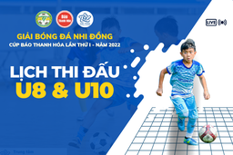 Lịch thi đấu Giải Bóng đá Nhi đồng Cúp Báo Thanh Hóa lần thứ Nhất - năm 2022