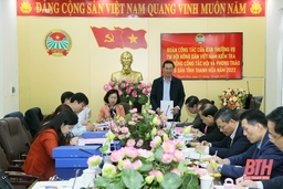 Đoàn công tác Ban Thường vụ Trung ương Hội Nông dân Việt Nam kiểm tra hoạt động công tác hội và phong trào nông dân tỉnh Thanh Hóa