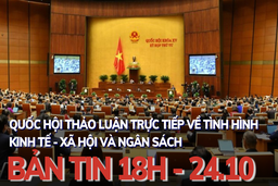 Bản tin 18 giờ ngày 24 - 10: Quốc hội thảo luận trực tiếp về tình hình kinh tế - xã hội và ngân sách