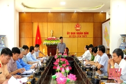 Ban ATGT tỉnh kiểm tra công tác bảo đảm trật tự ATGT tại huyện Cẩm Thuỷ