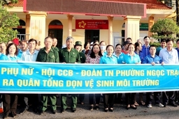 Phường Ngọc Trạo: Tổng dọn vệ sinh môi trường cuối tuần tại các tuyến đường