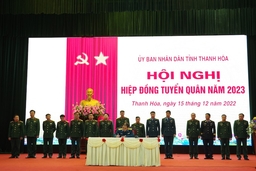 Bộ CHQS tỉnh Thanh Hóa hiệp đồng giao, nhận quân năm 2023