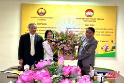 Đoàn công tác Mặt trận Lào xây dựng đất nước tỉnh Hủa Phăn chúc Tết cổ truyền Việt Nam tại Ủy ban MTTQ tỉnh Thanh Hóa