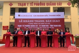 Agribank Bắc Thanh Hóa tài trợ 3 tỷ đồng xây dựng Trạm y tế phường Quảng Cát