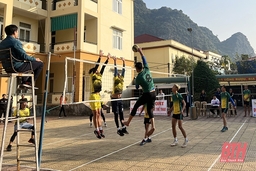 8 đội bóng tranh tài tại Giải bóng chuyền 4x4 huyện Cẩm Thuỷ